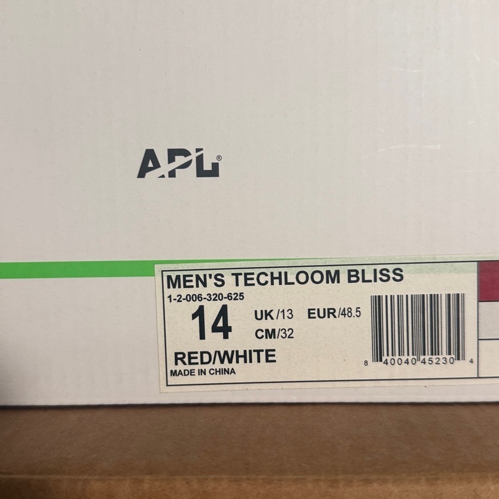 NEW APL MENS TECHLOOM BLISS RED/BlISS Sz 14 - Picture 5 of 8